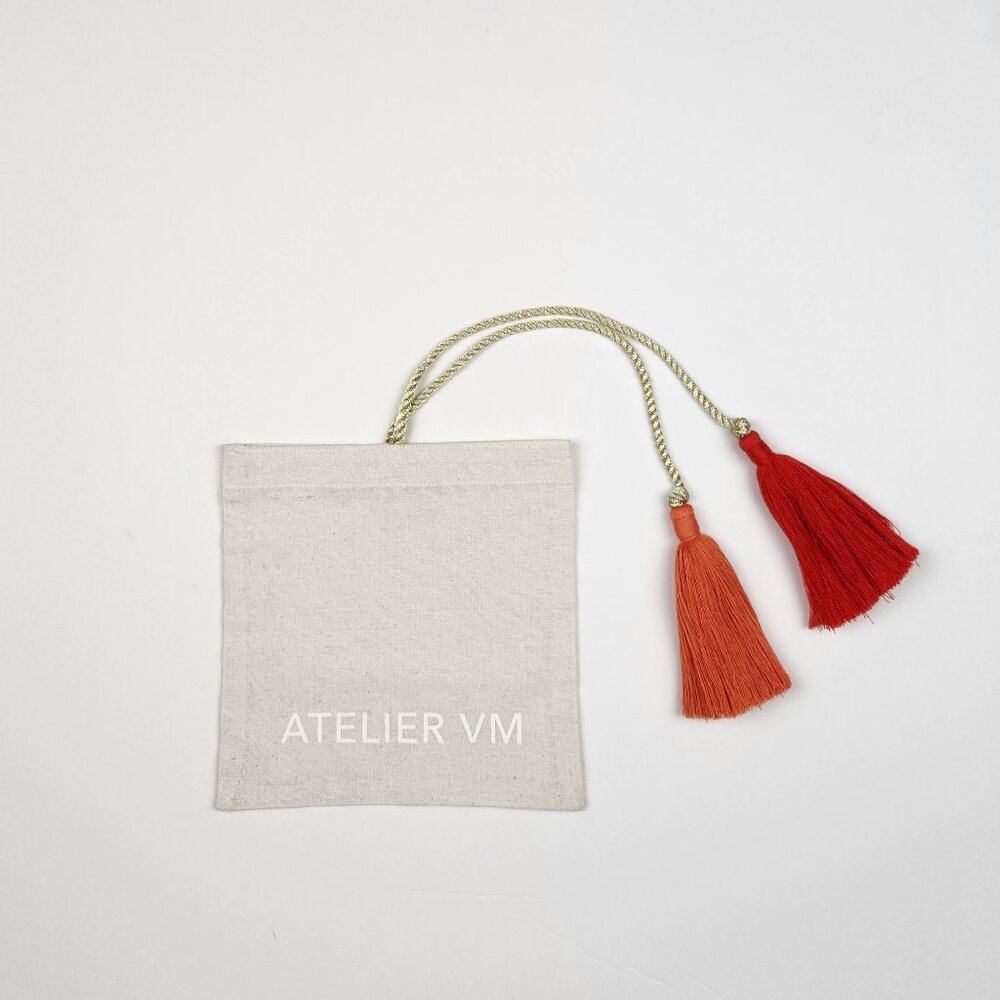 Atelier VM Small Square Dust Bag Tassels 7"x7"